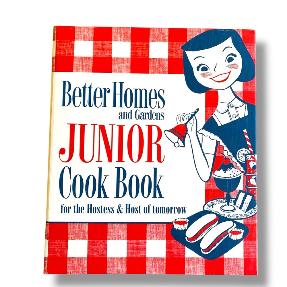 Better Homes and Gardens Junior Cook Book Reprint Gingham Hardcover